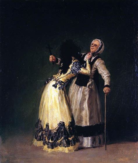 The Duchess Of Alba And Her Duenna By Francisco Jose De Goya Y Lucientes Hand Painted Oil