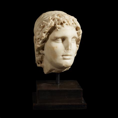 Lot 30 Roman Head Of Alexander The Great As Helios