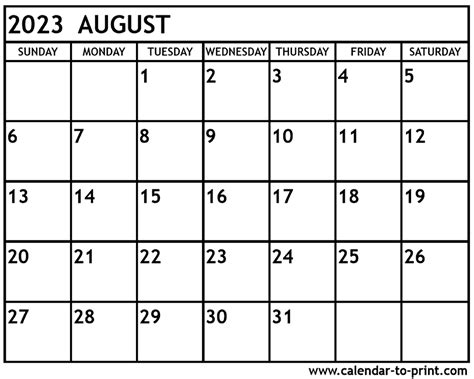 New 2023 Calendar August Ideas Calendar With Holidays Printable 2023