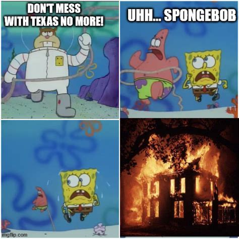 Sandy Chasing Spongebob Imgflip