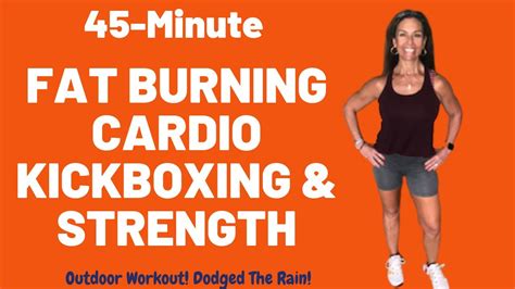 45 Minute Fat Burning Cardio Kickboxing And Strength Youtube
