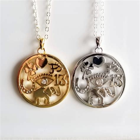 Good Luck Necklace Good Luck Charm Lucky Elephant Necklace Etsy