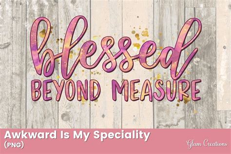 Blessed Beyond Measure Graphic By Glam Creations · Creative Fabrica