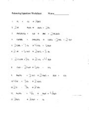 · balancing chemical equations practice worksheet answer key together with phet balancing chemical equations answers elegant balancing check to find out whether there are the exact numbers and types of atoms on either side of the equation. CHEMISTRY - Lexington High - Course Hero