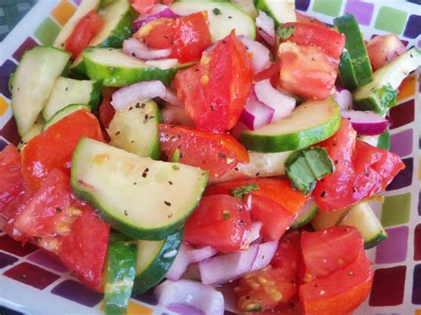 Tomato Cucumber And Red Onion Salad Recipe