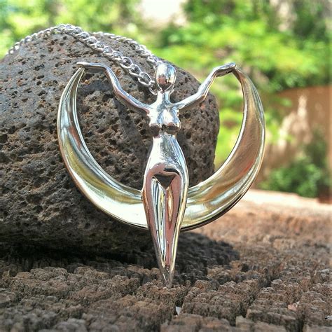 Crescent Moon Goddess Pendant Herbs From The Labyrinth