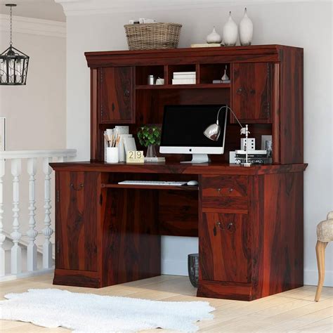 Computer Desk With Hutch Traditional Home Office Computer Desk With