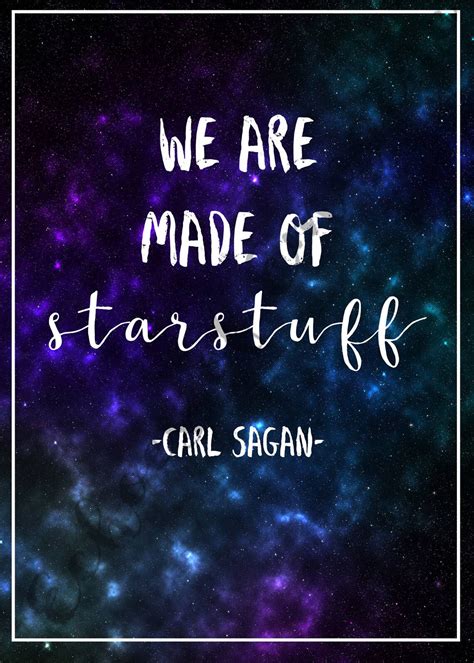 We Are Made Of Star Stuff Quote Print Digital Print Home Decor Etsy