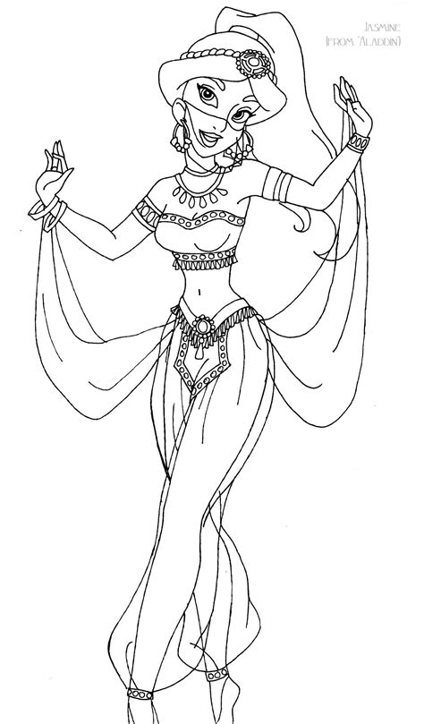Noer on may 28, 2016 cartoon. Jasmine deluxe gown lineart by LadyAmber on DeviantArt ...