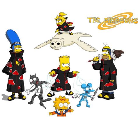 Simpson Naruto Simpson Akatsuki Simpson Bart Simpson Akatsuki Hd