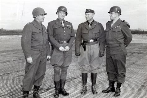 Left To Right Four Us Lieutenant Generalsdevers Patton Patch Bradley World History