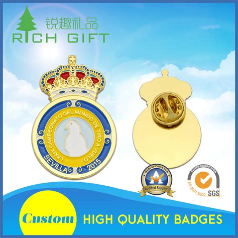 Wholesale Custom Metal Die Casting Medal Holder Lapel Pin Badge China Lapel Pin Badge And