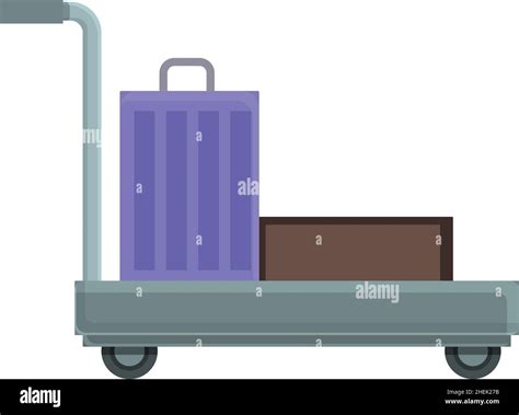 Luggage Trolly Airport Stock Vector Images Alamy
