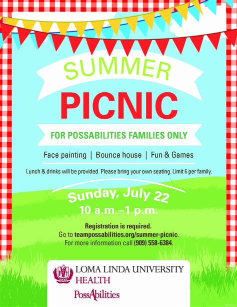 Summer Picnic Flyer Template Free Awesome Summer Picnic Possabilities