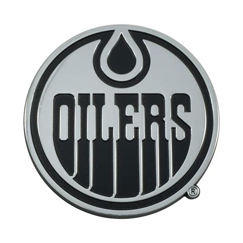 Fanmats Nhl Edmonton Oilers Chrome Emblemchrome Emblem Team Colors