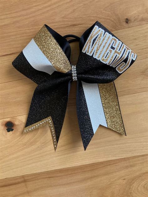 All Glitter Cheer Bow With Rhinestone Middle And Rhinestone On Etsy