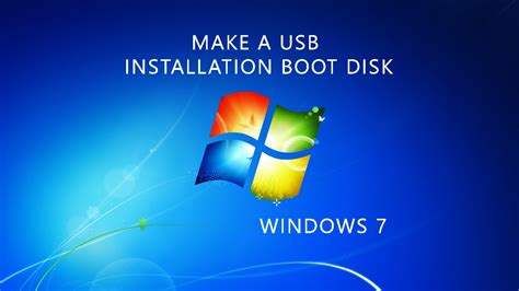 How To Create A Windows 7 Usb Boot Disk Youtube