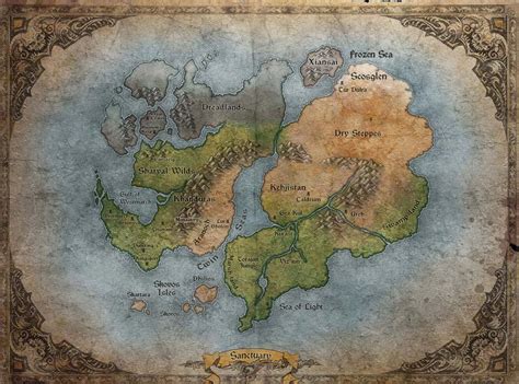 Full Sanctuary Map With Diablo 4 Zones Overlay Icy Veins