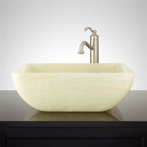 Taff Rectangular Green Onyx Vessel Sink Vessel Sinks Bathroom Sinks