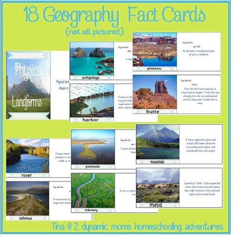 Free Landform Fact Cards Teaching Geography Geography Activities