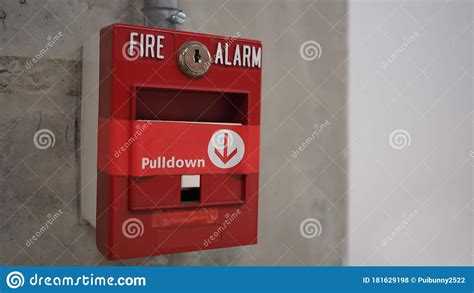 Emergency Of Fire Alarm Or Alert Or Bell Warning Equipment In Red Color