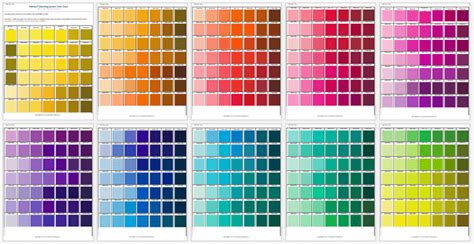 Printable Pantone Color Charts For Word And Pdf