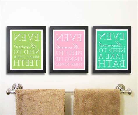 15 Inspirations Bathroom Wall Art Decors