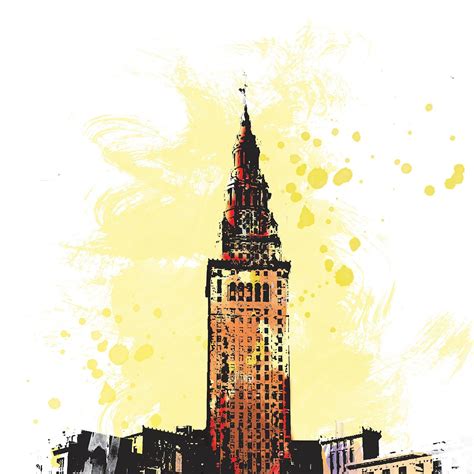 Cleveland Print, Cleveland Skyline, Cleveland Art, Cleveland Poster, Cleveland Watercolor 