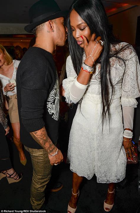 Lewis Hamilton Cosies Up To Supermodel Naomi Campbell As They Attend