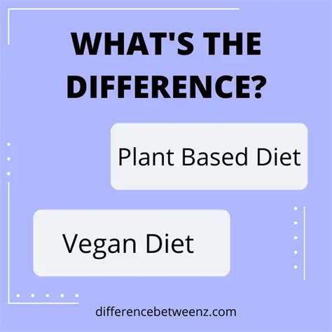 difference between plant based and vegan diet difference betweenz