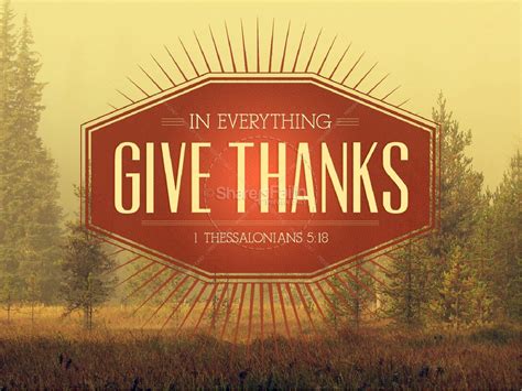 In Everything Give Thanks Sermon Thanksgiving Powerpoint Fall