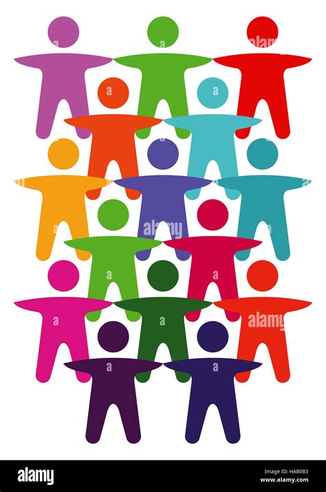 Vector Colorful Symbols People Cut Out Stock Images And Pictures Alamy
