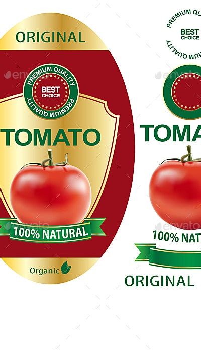 Tomato Label Vectors Graphicriver