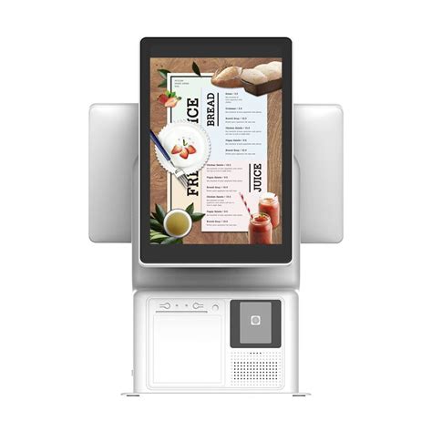 158inch Supermarket Dual Display Pos Machine J1900 Cpu Touch Screen
