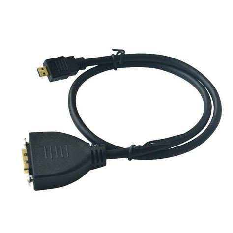 50cm Micro Hdmi Male To Hdmi Female Extension Cable With Screw Panel