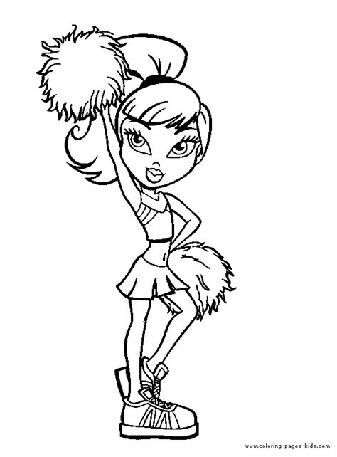 Bratz color page - Coloring pages for kids - Cartoon characters coloring pages - printable ...