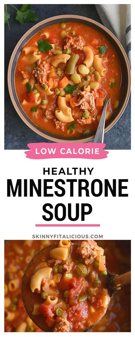 High Protein Chickpea Minestrone Soup Gf Low Cal Skinny