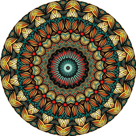 Bunte Mandala Design Hintergrund Anti Stress Therapie Muster Premium