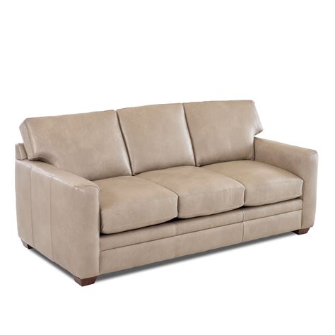 Wayfair Custom Upholstery Carleton Leather Sofa And Reviews Wayfairca