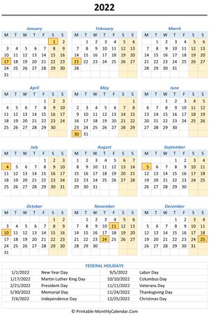 Unlimited access to 500 + planner templates. Printable Monthly Calendar 2022