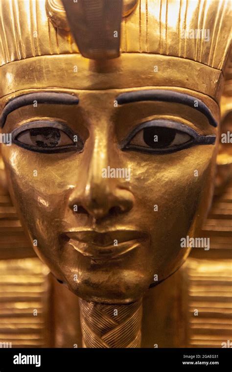 Close Up Of Gold Mask Of King Psusennes I 991 Bc Tanis Museum Of