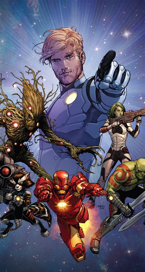 The guardians of the galaxy also appeared in avengers: guardians-of-the-galaxy-iphone-wallpaper-2-group - Laser Time