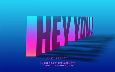 Premium Psd Hey You Text Effect Template