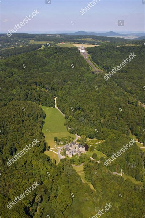 Aerial View Loewenburg Castle Hercules Statue Editorial Stock Photo