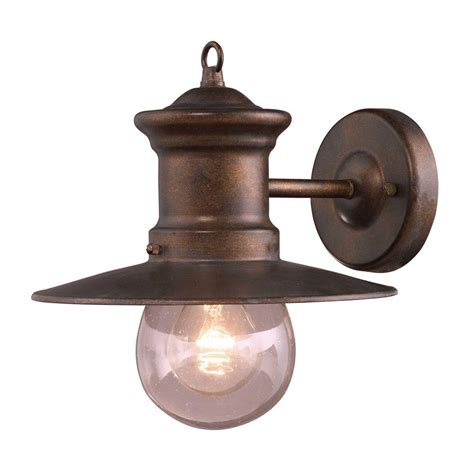 Exterior wall sconce light fixtures you may try to make your house much more stunning. Titan Lighting Maritime 1-Light Outdoor Hazelnut Bronze ...