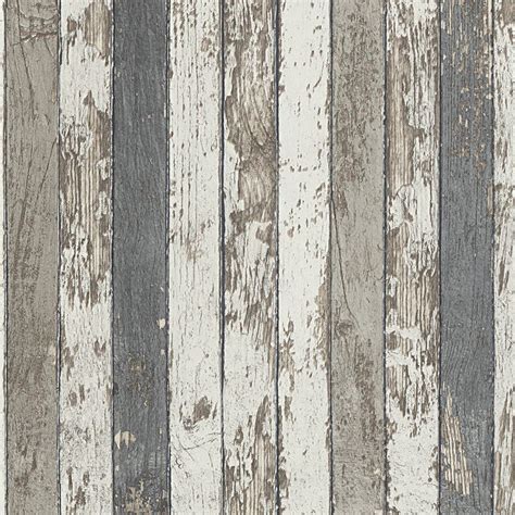 As Creation Wood Planks Wallpaper Narrow Rustic White Grey