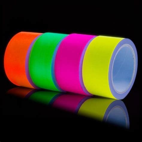 Neon Nights 4 X Neon Uv Adhesive Tape Fluorescent Black Light