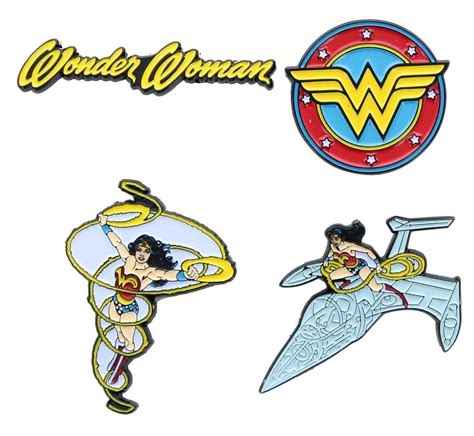 Dc Comics Wonder Woman Enamel Pins Set Of 4 Ebay