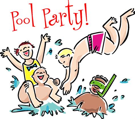 Images For Swimming Pool Party Cartoon
