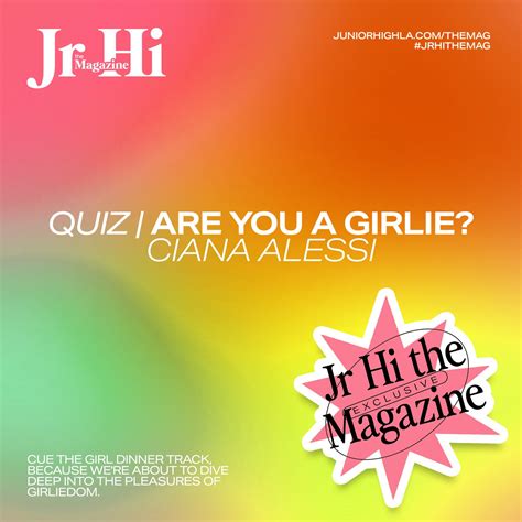Quiz Are You A Girlie — Junior High